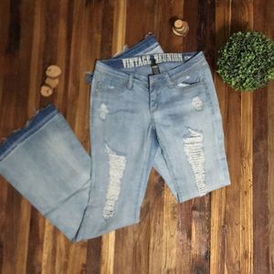Vintage reunion bell-bottom jeans